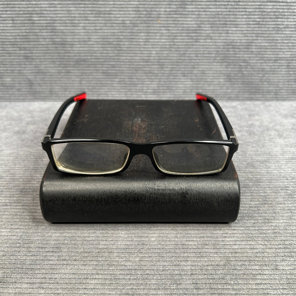 Tag Heuer TH 0513 001 Urban 7 Black Rectangular Y2k Eyeglasses Frames 54-13-140